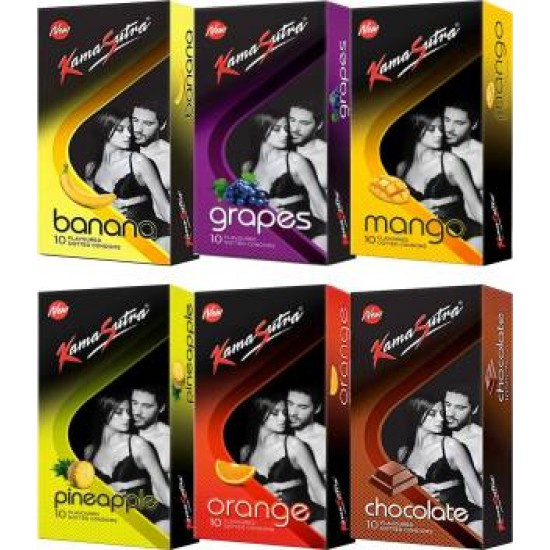 Kamasutra Honeymoon Pack with Mixed flavours Dotted condoms